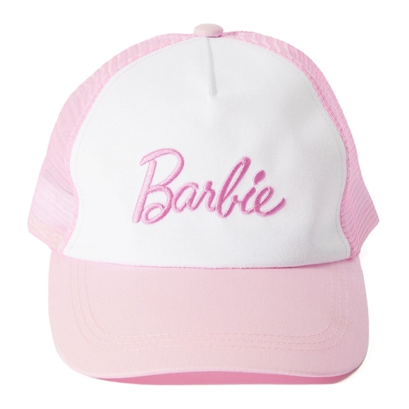 Barbie White/Pink Strap Cap